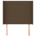 vidaXL Čelo postele so záhybmi tmavohnedé 103 x 16 x 118/128 cm látka