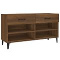 vidaXL Botník hnedý dub 102x35x55 cm spracované drevo