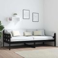 vidaXL Denná posteľ čierna masívna borovica 90x200 cm