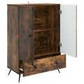 vidaXL Servírovacia skriňa Dymový dub 66 x 34,5 x 95 cm