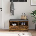 vidaXL Predsieňová lavica Údený Dub 80 x 38 x 46 cm