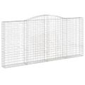 vidaXL Oblúkové gabiónové koše 6ks 400x30x180/200cm pozinkované železo