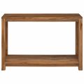 vidaXL Konzolový stôl Prírodná 110 x 35 x 75 cm Husté teakové drevo