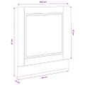 vidaXL Panel umývačky riadu Porto čierna 60x1,5x57 cm kompozitné drevo