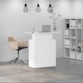 vidaXL Recepčný pult biely 100x40x104 cm, technicky spracované drevo