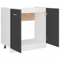 vidaXL Skrinka pod drez “Lyon”, sivá 80x46x81,5 cm, kompozitné drevo