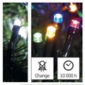 LED vianočný reťaz 2v1, 10 m, vonkajší aj vnútorný, studená biela/multicolor, programy