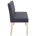 vidaXL Lavica 139,5 cm tmavosivá polyester
