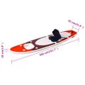vidaXL Nafukovací Stand up paddleboard, červený 360x81x10 cm