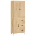 vidaXL Vysoká skrinka dub sonoma 69,5x34x180 cm spracované drevo