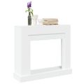 vidaXL Obloženie krbu biele 100x30x87,5 cm kompozitné drevo