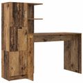 vidaXL Stôl Staré drevo 133,5 x 50 x 124 cm 2 ks