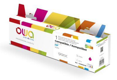 OWA ARMOR ink kompatibilný s HP M0J94AE, červená/magenta, 991X