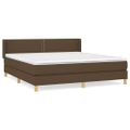 vidaXL Boxspring posteľ s matracom tmavohnedá 180x200 cm látka