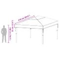 vidaXL Náhradný kryt pre altánok 400 x 300 x 32 cm Priehľadná PVC