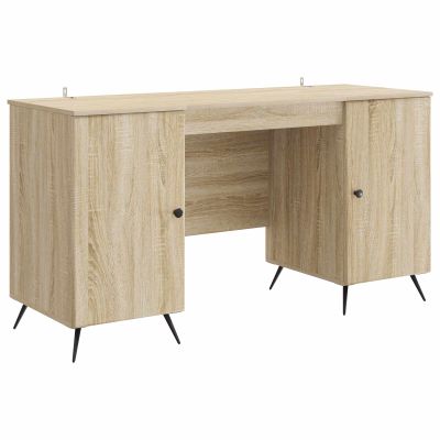 vidaXL Stôl s poličkou Dub sonoma 142,5 x 50 x 75 cm Kompozitné drevo