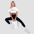 Dámske cropped tričko Thrive White - GymBeam, veľkosť M
