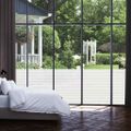 vidaXL Okenná fólia matná dizajn s pruhmi 0,9x5 m PVC