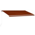 vidaXL Automaticky zaťahovacia markíza 600x300 cm oranžová a hnedá