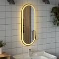 vidaXL LED kúpeľňové zrkadlo 90x40 cm oválne