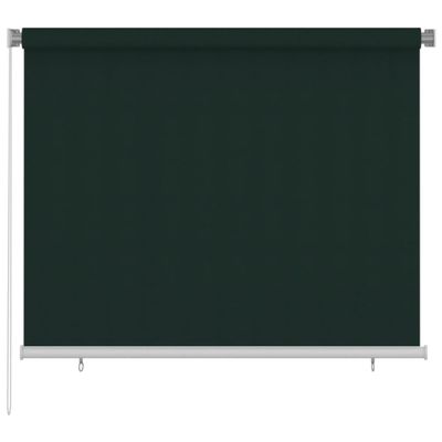 vidaXL Vonkajšia zatemňovacia roleta 180x140 cm tmavozelená HDPE