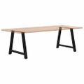 vidaXL Nohy k jedálenskému stolu v tvare A, 2 ks, čierne, 100 x (72-73) cm, oceľ
