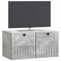 vidaXL Nástenná TV skrinka Nástenný Betónovo sivá 59,5 x 31 x 30 cm