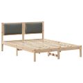vidaXL Rám postele Tmavo šedá 150 x 200 cm Masívne borovicové drevo