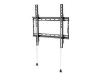 Montážna sada (montáž na stenu) - fixná - pre Displej LCD - uzamykateľný - oceľ valcovaná za studena - čierna - veľkosť obrazovky: 32"-65"