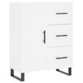 vidaXL Komoda biela 69,5x34x90 cm kompozitné drevo