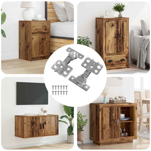 vidaXL Pánt 2 pcs Niklová 85 x 52,5 x 9,5 mm Železo