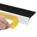 vidaXL Samolepiace tesnenia dverí s kefou 12 ks Biela 100 cm