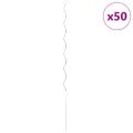 vidaXL Podpora rastlín 50 ks Strieborná 150 x 0,6 x 0,6 cm Oceľ