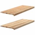 vidaXL Okenný parapet 2 ks 100x40x2 cm neošetrený dubový masív