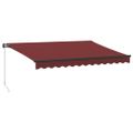 vidaXL Ručne zaťahovacia markíza vínová 350x250 cm