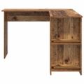 vidaXL Rohový stôl Staré drevo Kompozitné drevo 140 x 113,5 x 75 cm