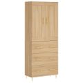 vidaXL Vysoká skrinka dub sonoma 69,5x34x180 cm spracované drevo