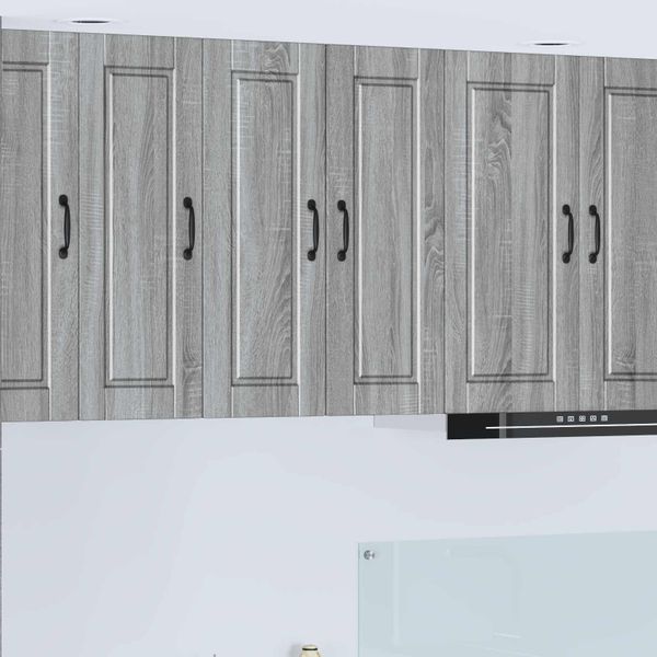 vidaXL Nástenná skrinka PORTO 2 pcs Sivý Sonoma 30 x 31 x 80 cm