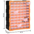vidaXL Organizér so 60 zásuvkami 38x16x47,5 cm