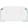 vidaXL TV stojan/stojan pod monitor z priehľadného skla, 40x25x11 cm