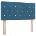 vidaXL LED box s pružinami Tmavomodrá 120 x 200 cm Zamat