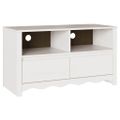 vidaXL TV skrinka Drammen Biela 99 x 43 x 55 cm Borovicový masív