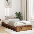 vidaXL Otomanový posteľný rám Staré drevo 203 x 100 x 25 cm