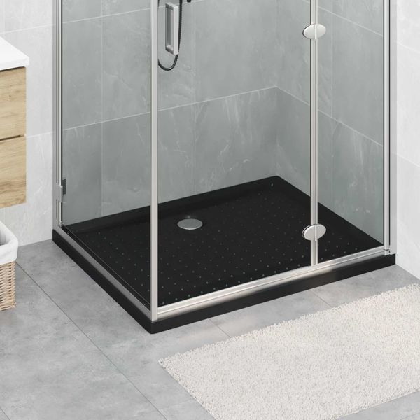 vidaXL Sprchová základná vanička s bodkami 100 x 80 x 4 cm ABS Čierna