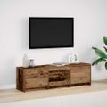 vidaXL TV skriňa s LED Staré drevo 140 x 34 x 40 cm Konštruované drevo