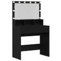 vidaXL Toaletný stolík Čierny dub 80 x 41 x 134,5 cm Kompozitné drevo