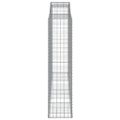 vidaXL Oblúkové gabionové koše 6ks 300x50x200/220cm pozinkované železo