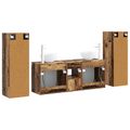 vidaXL Sada kúpeľňového nábytku 5 ks Staré drevo 33 x 34,5 x 100 cm