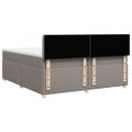 vidaXL Boxspring posteľ s matracom sivohnedý 200x200 cm látka