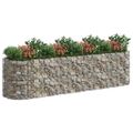 vidaXL Gabiónový vyvýšený záhon pozinkované železo 400x100x100 cm